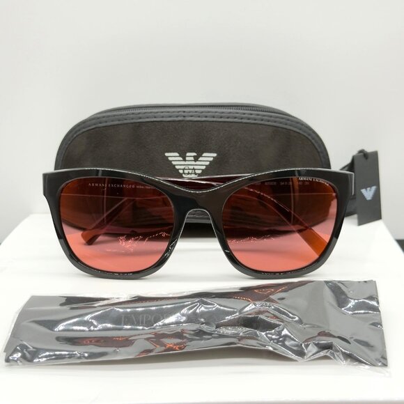 Armani Exchange Accessories - Armani Exchange AX4105SF Sunglasses Shiny Black Mirror Violet Women's *Note Pix*